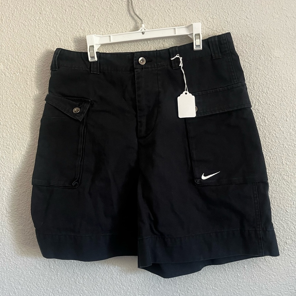 Nike Black Women's Cargo Shorts with Embroidered Swoosh
